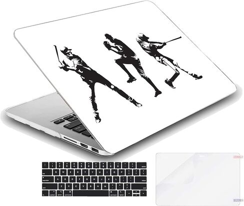 Case Compatible with MacBook Air 13 inch Retina Display with Touch ID, Hard Protective Shell with Keyboard Cover ( M1 A2337 A2179 A1932, 2018 2019 2020 Release) - Baseball Player-3 in Kuwait