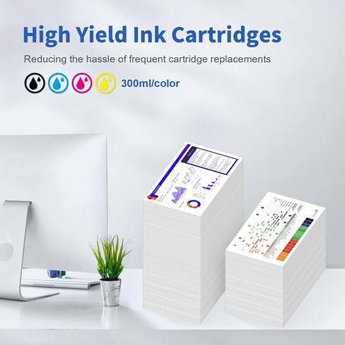 728 Ink Cartridges (4 X 300ml, Matte Black/Cyan/Magenta/Yellow), 728 Ink Cartridge Combo Pack F9J68A F9K17A F9K16A F9K15A Replacement for HP DesignJet T830 MFP & T730 Large Format Plotter Printer in Saudi Arabia