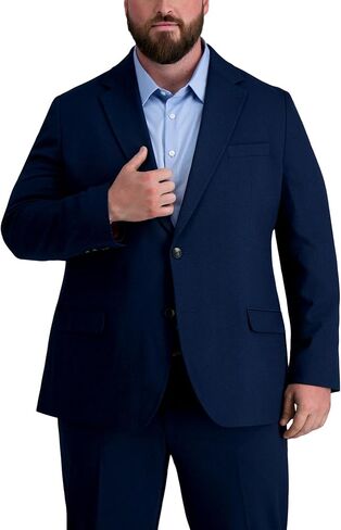 Haggar Men's Big and Tall Premium Tailored Fit Suit Separate, Black BT-Jacket, 56 L in Saudi Arabia