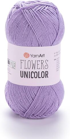 زهور Yarnart Unicolor - 55 ٪ من القطن ، 45 ٪ من الأكريليك - خيوط الوزن للإصبع - 50g (1.76 أوقية) ، 218 ياردة - مثالية للحياك in Saudi Arabia