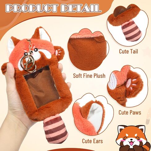 NEWEST Cute Plush Kpop Photocard Holder with Keychain, Soft Fuzzy Bunny ID Badge Holder Card Cover in Kuwait