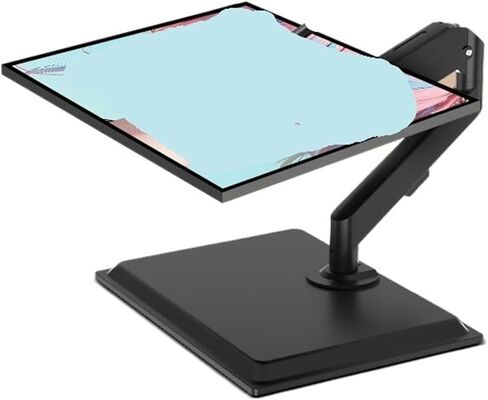 17-24-30-32-inch Monitor Desktop Punch-Free Suspended air Pressure arm Freely Adjustable Height Bracket(White and Black) in Saudi Arabia