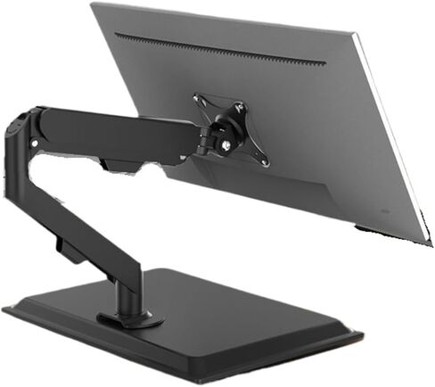 17-24-30-32-inch Monitor Desktop Punch-Free Suspended air Pressure arm Freely Adjustable Height Bracket(White and Black) in Saudi Arabia