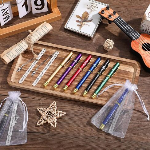 15 Sets Back to School Gifts for Students Bulk Musical Ballpoint Pens Music Inspirational Metal Bookmarks with Bags First Day of School Gift Bulk for Musician Lover Teacher in Saudi Arabia
