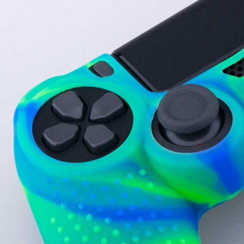 Silicone Skin for PS4 Controller x 2(Coral) with Exclusive Thumb Grips x 4 in Saudi Arabia