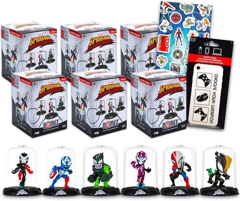 Venom Party Favor Set ~ Bundle with 6 Pack Venom Domez Figures Plus , Stickers and More | Venom Party Supplies in Saudi Arabia