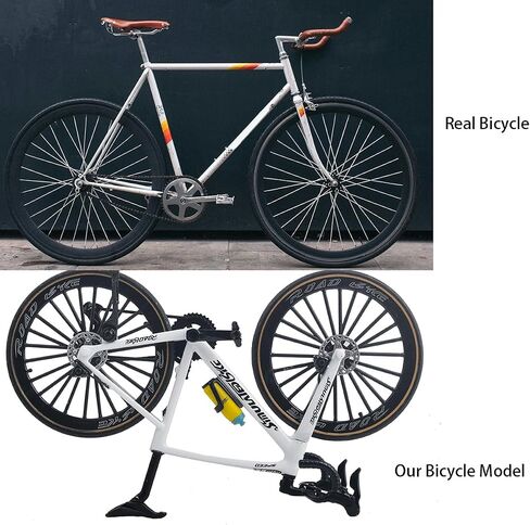 1:8 Scale Alloy Racing Bike Toy Bicycle Model Road Bike Toy Road Bike Miniature Cake Topper Desktop Decoration Crafts for Cycling Lovers Bike Racers Athletes Children (Black) in Saudi Arabia