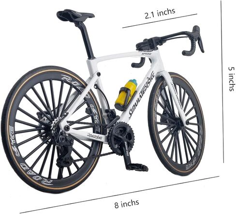 1:8 Scale Alloy Racing Bike Toy Bicycle Model Road Bike Toy Road Bike Miniature Cake Topper Desktop Decoration Crafts for Cycling Lovers Bike Racers Athletes Children (Black) in Saudi Arabia