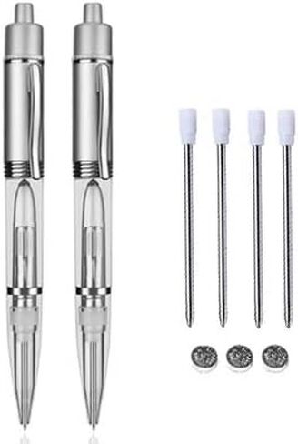 Penyeah Pen Light - LED Pen with Light, Light Up Penlight for Night Writing Ballpoint Pen for Night Writer - Replacement Refills Accessorries Included-2 PK -White Light in Kuwait