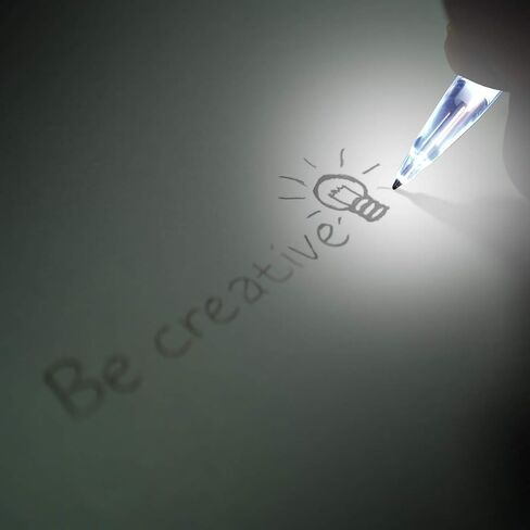Penyeah Pen Light - LED Pen with Light, Light Up Penlight for Night Writing Ballpoint Pen for Night Writer - Replacement Refills Accessorries Included-2 PK -White Light in Kuwait
