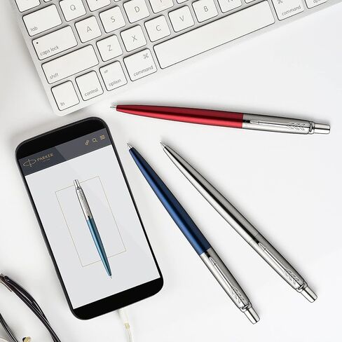 Parker Jotter Ballphous Pen ، فيكتوريا فيوليت مع حبر الأزرق المتوسط ، صندوق الهدايا in Saudi Arabia