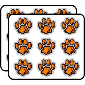 Tiger Paw Graphic Mascot 2" 18 Pack Planner Calender Scrapbooking Crafting Stickers