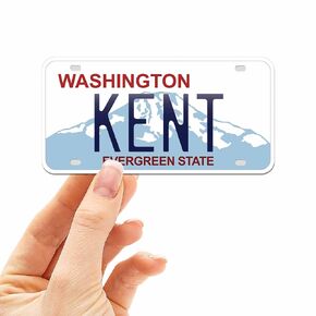Washington License Plate Bumper Stickers - Choose from 15+ WA Cities & Phrases - Pacific Northwest Decals for Hydroflask (Yakima)