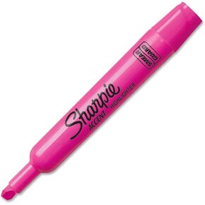 Sharpie Accent Tank Highlighters, Chisel Tip, Fluorescent Pink, 36-Count