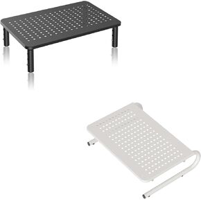 suptek 3 Height Adjustable Computer Monitor Stand Riser Vented Monitor Stand Riser