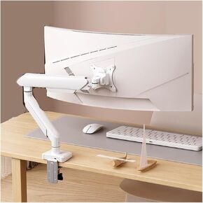 Monitor Stand Cantilever Robotic arm Portable Computer Desktop Screen Base Increased Lifting Type Dual Screen Two-in-one(Black and White)