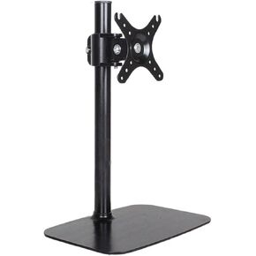 Monitor Stand Single Monitor Stand Fits Most 14"-32" Screens, Free Standing Steel Monitor Mount Adjustable Monitor Desk Stand Hold up to 18.7lbs, VESA Mount 75/100mm Adjustable Arms(Black)