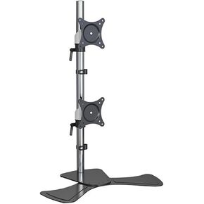 Monitor Stand Dual Monitor Stand for Desk, Vertical Stack Screen Monitor Mount, Free Standing Dual Monitor Mount Fits 17-27" Screens Within 17.6 lbs Adjustable Arms