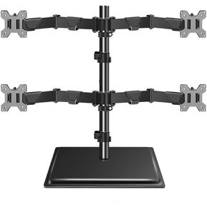 Monitor Stand Quad Monitor Mount Stand, Fully Adjustable Free-Standing Monitor Desk Mount, fits 4 Monitors up to 40 Inch, Holds up to 19.8lbs per Screen Adjustable Arms