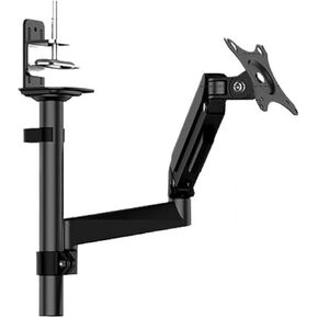 Monitor Stand Single Monitor Mount Arm, 13-34 Inch Fully Adjustable Gas Spring Monitor Hanger with C-Clamp Base and VESA 75/100mm, Holds up to 19.8lbs Adjustable Arms