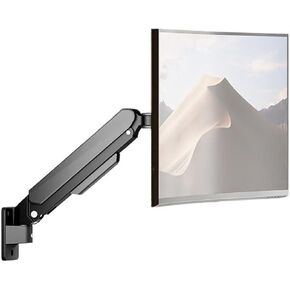 Monitor Stand Single Monitor Wall Mount for Max 32 Inch, 4.4-19.8lbs Screens, Fully Adjustable Gas Spring Monitor Arm Wall Mounted Monitor Holder with VESA 75/100mm Adjustable Arms