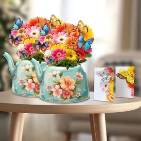 POP UP Flower Cards with Laser Butterfly and Envelopes Popup Greeting 12Inch 3D Blank Note Card, Gifts Birthday Thanks You