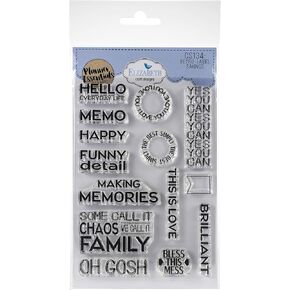 Elizabeth Craft Designs Elizabeth Craft Clear Stamps-Retro Labels Sayings