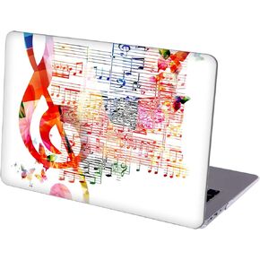 Compatible with MacBook Pro 13 inch, Hard Protective Shell with Keyboard Cover (M1 A2338 A2289 A2251 A2159 A1989 A1706 A1708, 2016-2020 Release) - Butterfly Music Note MC7011
