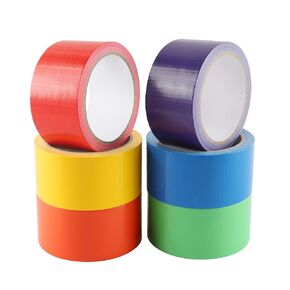 Lichamp Rainbow Colored Duct Tape, 6 Pack 2 inches x 15 Yards Heavy Duty Rainbow Waterproof Colorful Tape