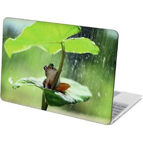 Compatible with Microsoft Surface Laptop Go 2/1 12.4 inch Hard Protective Shell Cace and Keyboard Cover (Models:2013&1943, 2022 2020 Release) - Frog in The Rain