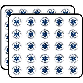 شعار Round Emergency Medical Services (EMS Ambulance Insignia) ملصق للاصطدامات ، التقويمات ، الفنون ، الحرف اليدوية الخاصة بالأطفال ، الألبوم ، Bullet Journals 50 Pack