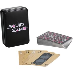 Paladone Squid Game Illustrated Playing Cards - Officially Licensed Netflix Classic Card Game in Collectible Tin, Iconic Squid Games Designs and Characters, Gift for Fans