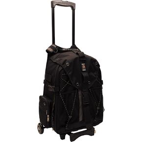 Ape Case, ACPRO4000, Backpack with wheels, Laptop compartment, Padded, Rain cover included, Adjustable straps, Camera backpack, Black (ACPRO4000),Large With Rollers