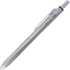 OHTO MS02 3-In-1 Multifunction Pen, Equipped with Needle Tip 0.7mm Black and Red Oil-Based Inks, 0.5mm Mechanical Pencil, All-Metal Body Black, MS02-MF3-BK