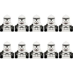 10pcs Phase 1 Clone Troopers Set, 10 Figures, Battle Pack with Accessories, Army Building Playset