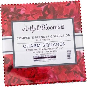 Artful Blooms Charm Square 42 5-inch Squares Charm Pack Robert Kaufman Fabrics CHS-1288-42