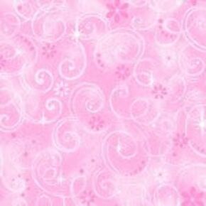 Fabric Traditions Fairy Swirl Cotton Fabric, Pink, 100% Cotton by The Yard