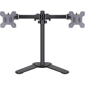Dual Monitor Stand,Table Top TV Stand,Heavy-Duty Fully Adjustable Arms,Holds 2 Sns,Fit 10-27 Inch Flat Sn,Max 100x100mm