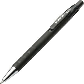 SKILCRAFT - 7520-01-368-7771 - Rubberized Retractable Ball Point Pen, Black Ink, Medium Point - 12/Box