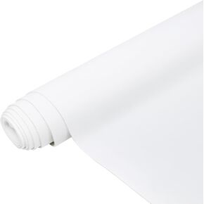 Soft Vinyl Fabric,Upholstery Faux Leather Fabric,Waterproof and Wear Resistant PU Leather for Sofa,Boat Seat Repair 0.8mm Thick (White, 2Yard)