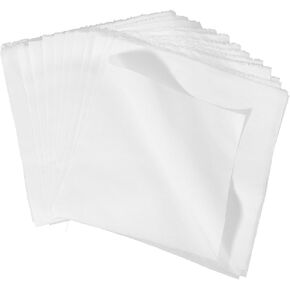 100Pcs 10 x 10 Inches Cotton Fabric Squares Precut Embroidery Quilting Fabric Squares Sewing Fabrics for DIY Craft(White)