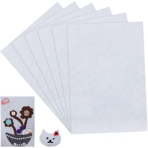 FINGERINSPIRE 6 Sheet Stiff Stuff Beading Foundation White 11.81x7.87inch Rectangle Bead DIY Craft Fabric Embroidery Needle Felt for Bead & Stitch Embroidery Bead Sewing Accessories