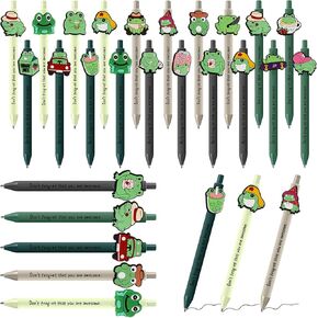 20 Pcs Positive Frog Pens Bulk Don't Forget That You Are Awesome Kawaii Inspirational Pens End of Year Gifts for Teachers