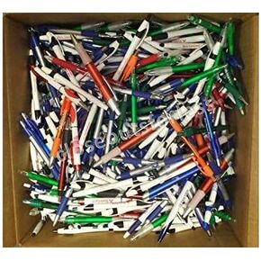 1000 Lot Misprint Ink Pens, Ball Point, Plastic, Retractable