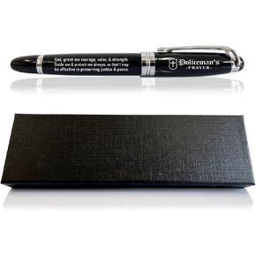 Policeman Prayer Inspirational Bible Verse Pen, God, Grant Me Courage, Valor, & Strength, Police Officer Gifts, Police Academy Graduation Gifts, Christian Pens, Bible Verse Pens, Engraving Pen Gifts