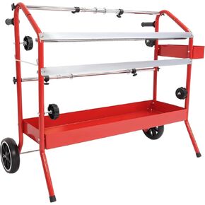 KUAFU 36" Multi-Roll Masking Paper Machine with Storage Trays Mobile Automotive Masking Machine for Indoor & Outdoor Decoration Spray Paint