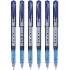 Pilot V Razor Point Liquid Ink Marker Pen Extra Fine Point, Blue 6-PACK(11021) New