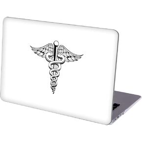 Case Compatible with MacBook Pro 13 inch, Hard Protective Shell with Keyboard Cover ( M1 A2338 A2289 A2251 A2159 A1989 A1706 A1708, 2016-2020 Release) - Medical Caduceus Symbol