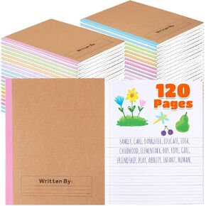 Henoyso 20 Pcs 120 Pages Primary Composition Notebooks 9.75 x 7.5 Inch Primary Journals for Kids Handwriting and Drawing Story Practice Notebook for Preschool,Grades K-2, Kindergarten (Rainbow)