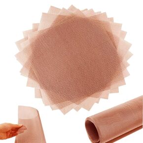 10 Packs 200 Mesh 99.9% Pure Copper Screen Woven Mesh Screen, Copper Mesh Cloth Fine Mesh, 5.9x5.9 Inch